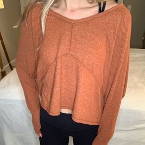 orange long sleeve sweater